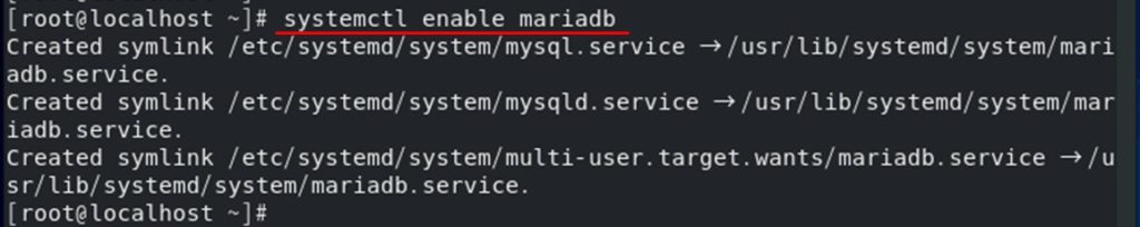 WordPress用に使うMariaDBをシステム起動時に自動起動する設定
