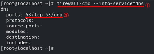 firewall-cmdでDNSサービスの詳細を表示